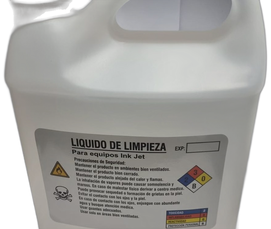 Líquido de limpieza para cabezales de codificadores industriales