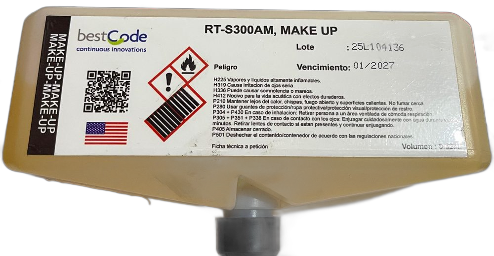 Cartucho de tinta amarilla para codificador industrial